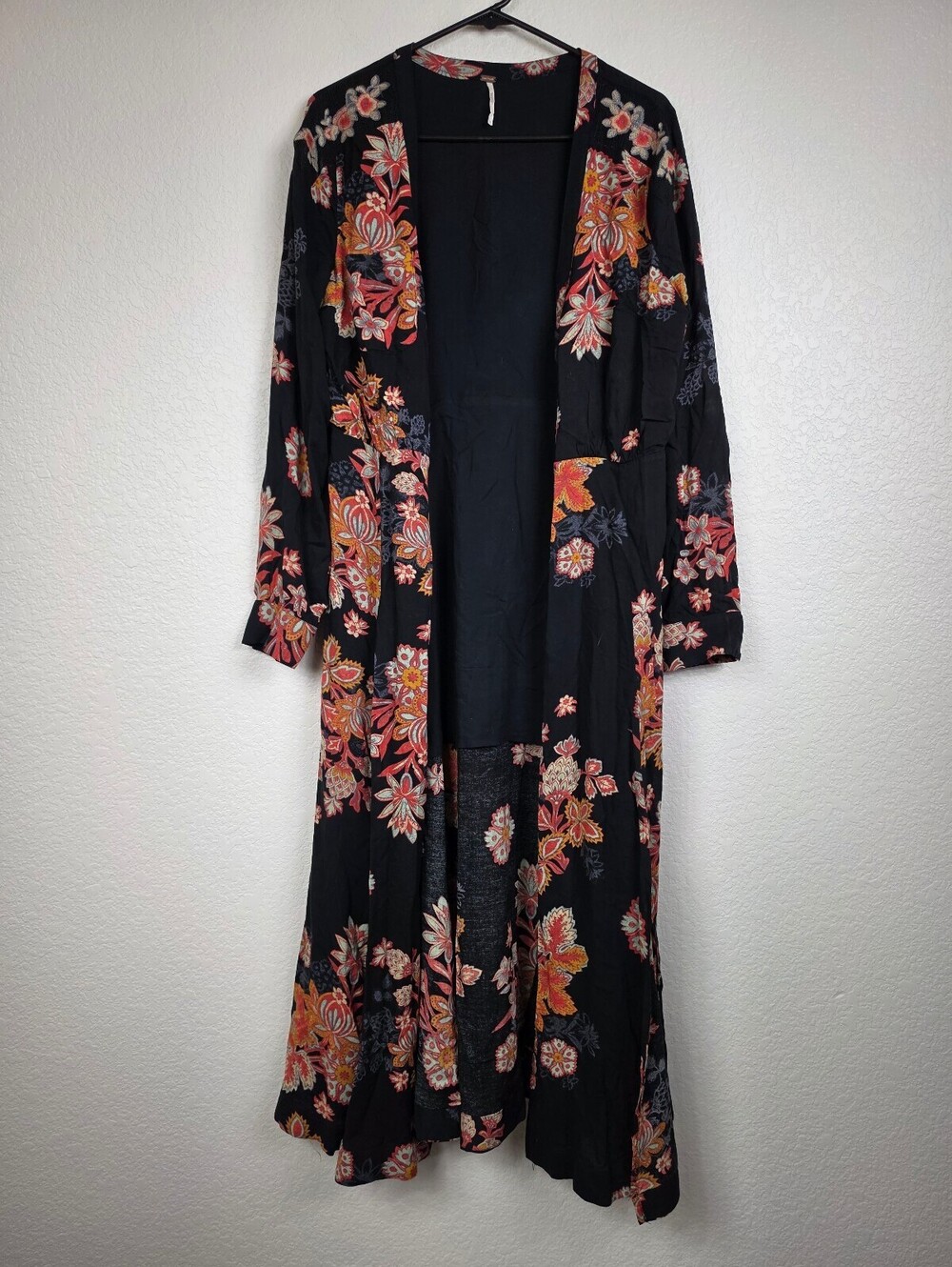 Free People Floral Long Sleeve Maxi Dress Duster